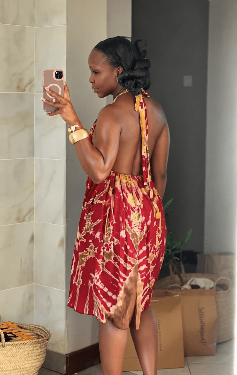 Backless Dera Halter Mini Dress - Dera by Passion