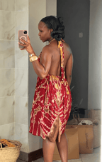 Backless Dera Halter Mini Dress - Dera by Passion