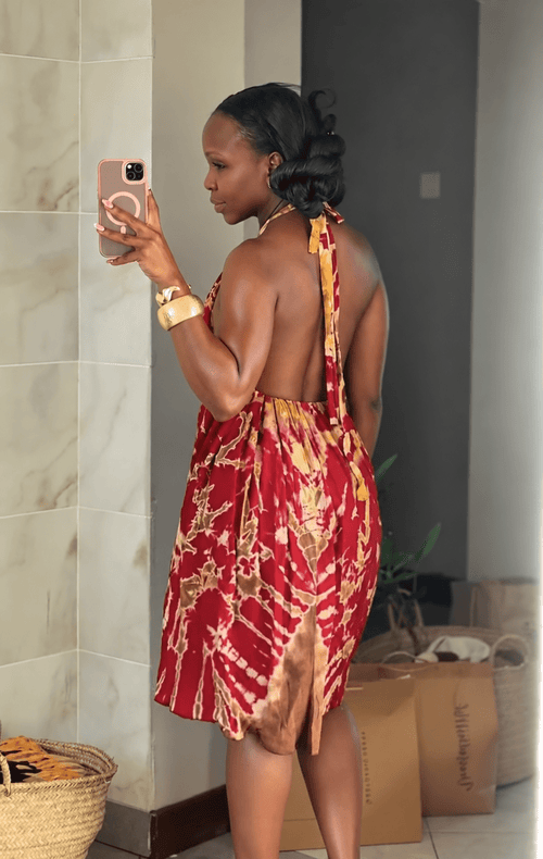 Backless Dera Halter Mini Dress - Dera by Passion