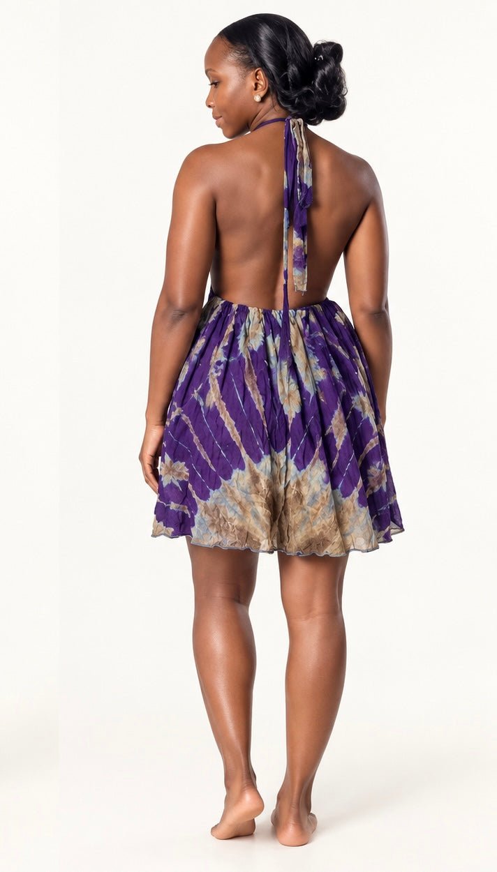 Backless Dera Halter Mini Dress - Dera by Passion