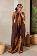 Backless Tie-Dye Dera Jumpsuit with Pockets - Dera by Passion