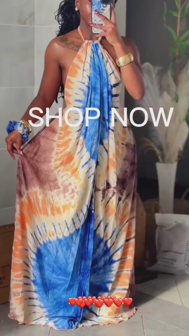 Paradise Backless Dera Maxi Dress