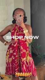 Backless Dera Halter Mini Dress