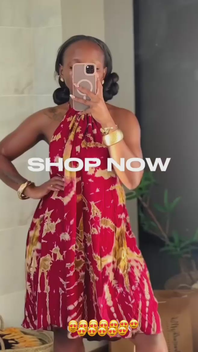 Backless Dera Halter Mini Dress